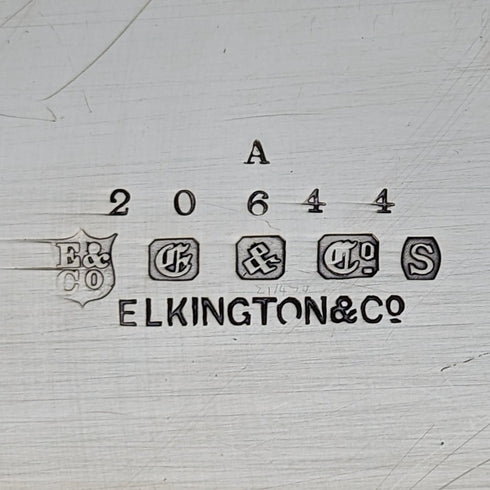 1904年 英国アンティーク シルバープレート製 オーバル型 エントレーディッシュ Elkington