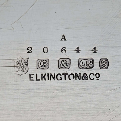 1904年 英国アンティーク シルバープレート製 オーバル型 エントレーディッシュ Elkington