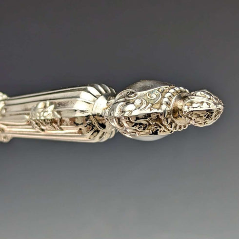 Late 19th Century British Antique Silver Plated Fish Cutlery 6 Pair Set in Wooden Box Martin & Hall