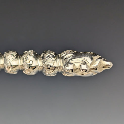 1850年頃 英国アンティーク ソリッドシルバーハンドル カトラリー12ペアセット 木箱入り Martin Hall