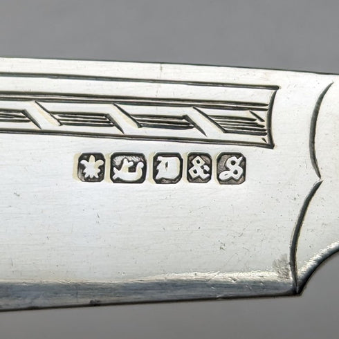 19世紀後半 英国アンティーク シルバープレート製 カトラリー12ペアセット 木箱入り Deykin & Sons