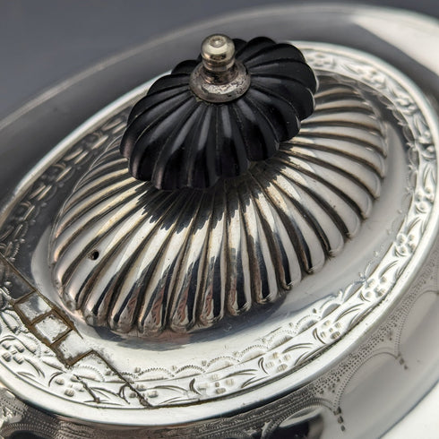 1895年頃 英国アンティーク シルバープレート製ティーポット Mappin & Webb