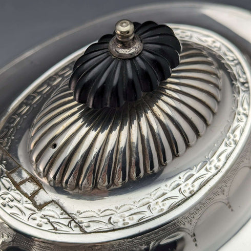 Circa 1895 British antique silver plated teapot Mappin & Webb