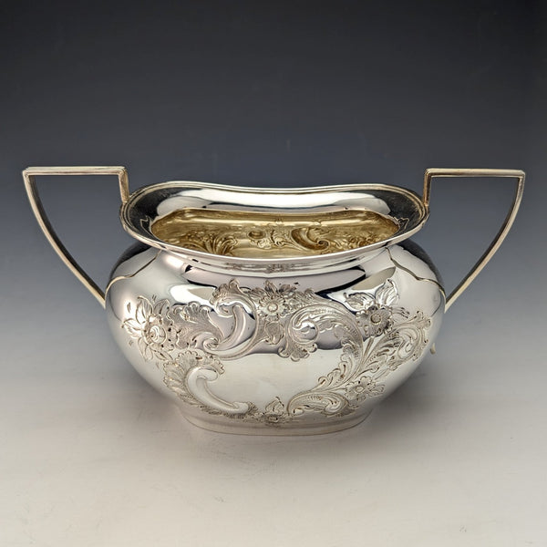 Circa 1900 British Antique Silver Plated Sugar Bowl Needham, Veal & Tyzach
