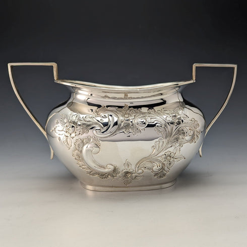 約 1900 年英國古董鍍銀糖罐 Needham、小牛肉和 Tyzach