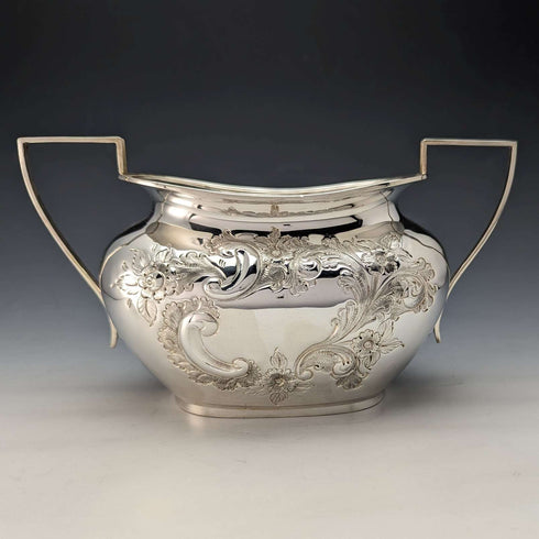 Circa 1900 British Antique Silver Plated Sugar Bowl Needham, Veal & Tyzach