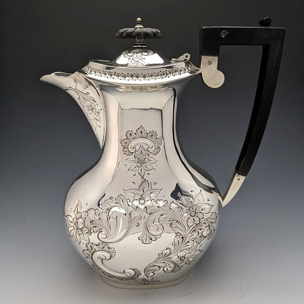 Circa 1900 British Antique Silver Plated Water Jug Needham, Veal & Tyzach