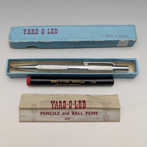 1950 年英國復古 Yard O 紅色純銀自動鉛筆帶紙盒和正品筆芯
