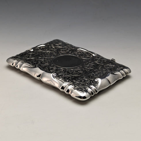 1907年 英国アンティーク 純銀製カードケース 84g Smith & Bartlam