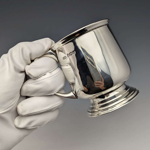 1947 British Vintage Sterling Silver Mug 149g James Dixon & Sons