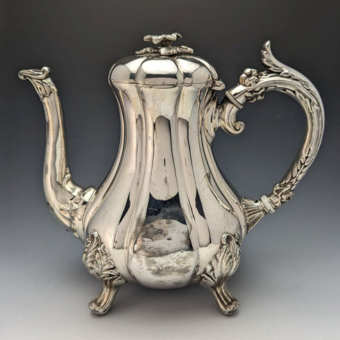1840年頃 英国アンティーク シルバープレート製 コーヒーポット
