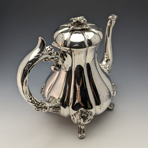 1840年頃 英国アンティーク シルバープレート製 コーヒーポット