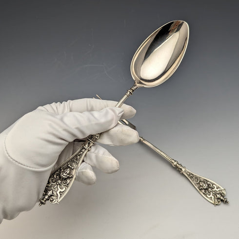 1900年頃 ドイツ製 コンチネンタルシルバー テーブルフォーク&スプーン