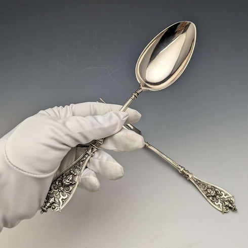 Circa 1900 Made in Germany Continental Silver Table Fork & Spoon