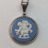 1975 British Vintage Wedgwood Sterling Silver & Jasperware Pendant Necklace
