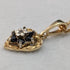 British Vintage K9 Gold & Sapphire Heart Pendant Necklace