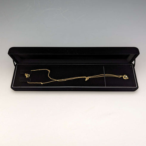 British Vintage K9 Gold & Sapphire Heart Pendant Necklace