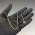 British Vintage K9 Gold & Sapphire Heart Pendant Necklace