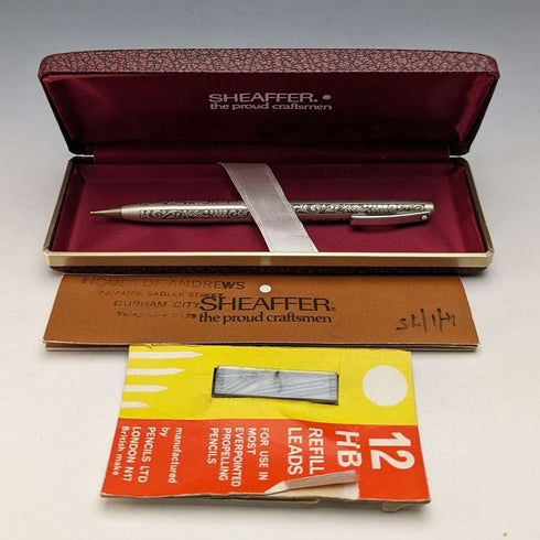 美國復古 Schafer 純銀自動鉛筆帶筆芯和盒