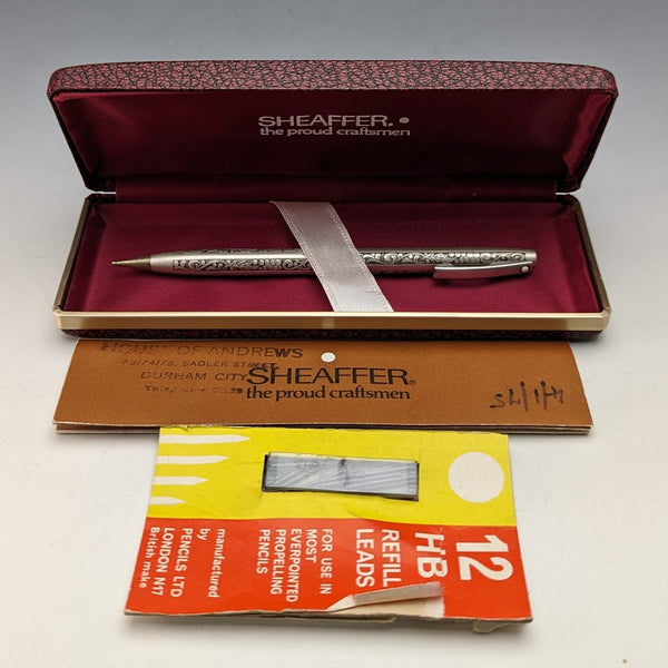 美國復古 Schafer 純銀自動鉛筆帶筆芯和盒