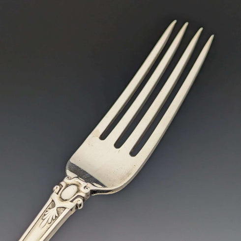 1847 British Antique Sterling Silver Cleaning Cutlery Set Total 113g Case JG