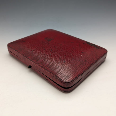 1901年 英国アンティーク 純銀製カードケース 86g ケース入 Stokes & Ireland