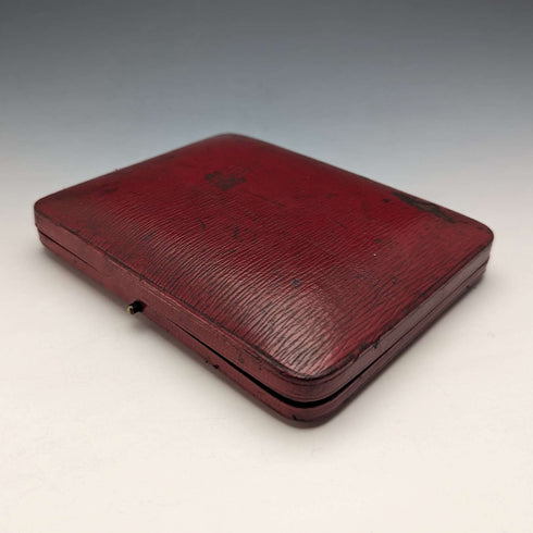 1901 British Antique Sterling Silver Card Case 86g Case Stokes & Ireland