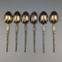 1936 British Vintage Sterling Silver Anoting Spoon Set of 6 in Case