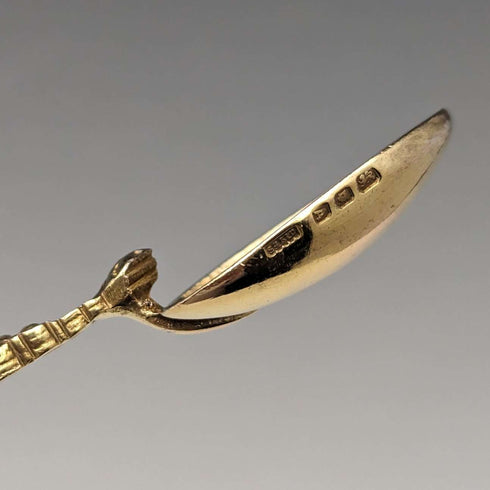 1936 British Vintage Sterling Silver Anoting Spoon Set of 6 in Case