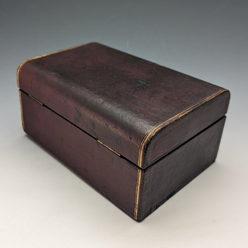 英國古董皮革懷錶和珠寶盒配件盒