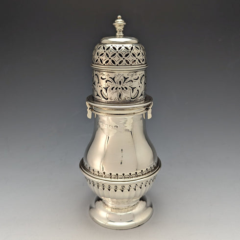 1915年 英国アンティーク 純銀製 シュガーキャスター233g George Nathan & Ridley Hayes