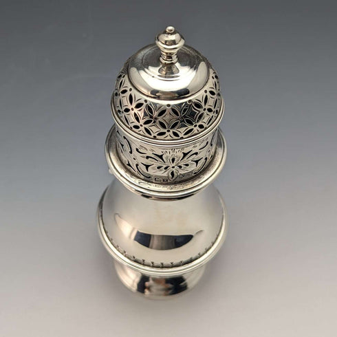 1915 British Antique Sterling Silver Sugar Caster 233g George Nathan & Ridley Hayes