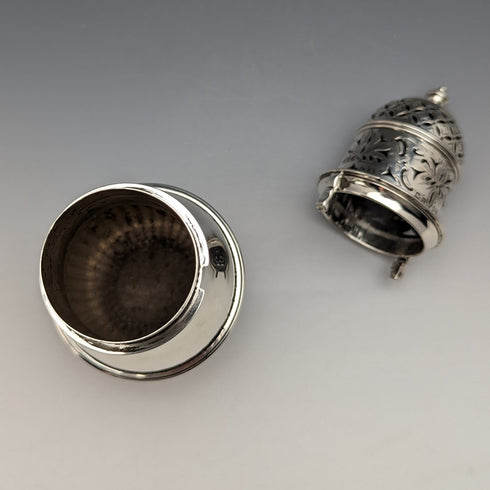 1915年 英国アンティーク 純銀製 シュガーキャスター233g George Nathan & Ridley Hayes