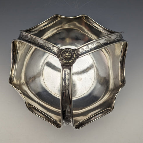 約 1880 年英國古董鍍銀籃亨利·阿特金兄弟