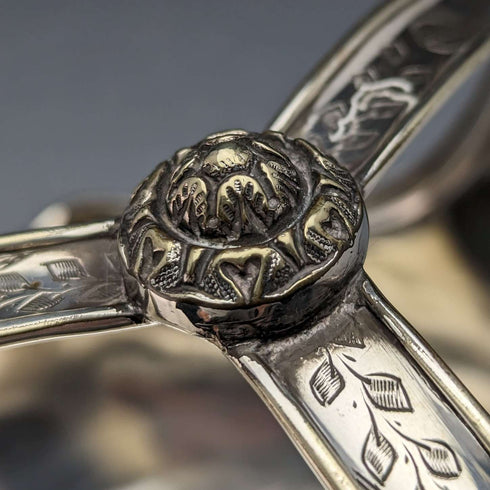 1880年頃 英国アンティーク シルバープレート製バスケット Henry Atkin Brothers
