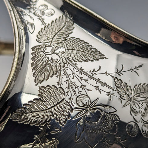 約 1880 年英國古董鍍銀籃亨利·阿特金兄弟