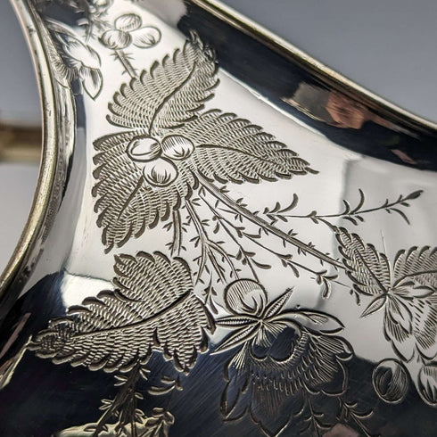 1880年頃 英国アンティーク シルバープレート製バスケット Henry Atkin Brothers