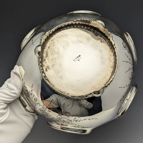 約 1880 年英國古董鍍銀籃亨利·阿特金兄弟