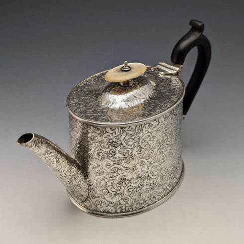 英國古董鍍銀學士茶壺 Joseph Rodgers & Sons