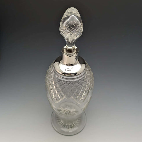 1910 British Antique Sterling Silver Decanter Deakin & Sons