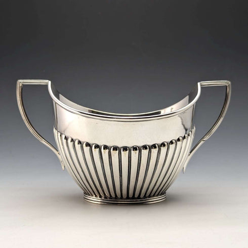 Circa 1905 British Antique Silver Plated Sugar Bowl & Cream Jug Mappin & Webb