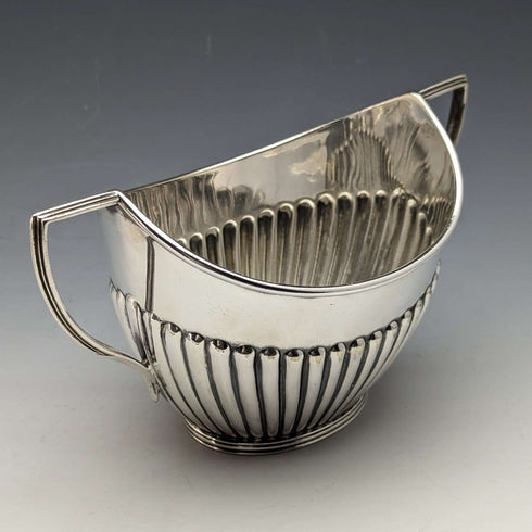 Circa 1905 British Antique Silver Plated Sugar Bowl & Cream Jug Mappin & Webb