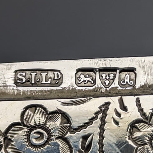 1901年 英国アンティーク 純銀製カードケース 86g ケース入 Stokes & Ireland