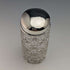 Late 19th century British antique cut glass jar with silver plated lid