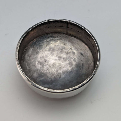 Late 19th century British antique cut glass jar with silver plated lid