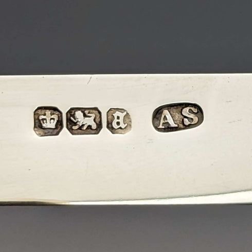 1893 British Antique White Pearl Handle Sterling Silver Blade Penknife in Case Arthur Worral Staniforth
