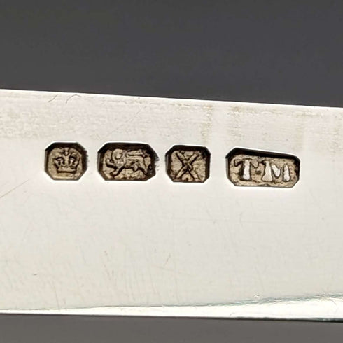 1890 British Antique White Pearl Handle Sterling Silver Blade Penknife in Case Thomas Marples