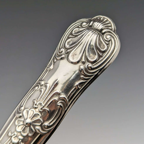 1967 British Vintage Sterling Silver Handle Bread Knife Harrison Brothers