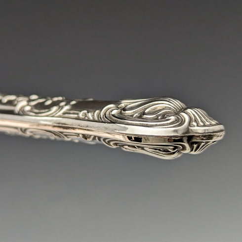 1967 British Vintage Sterling Silver Handle Bread Knife Harrison Brothers