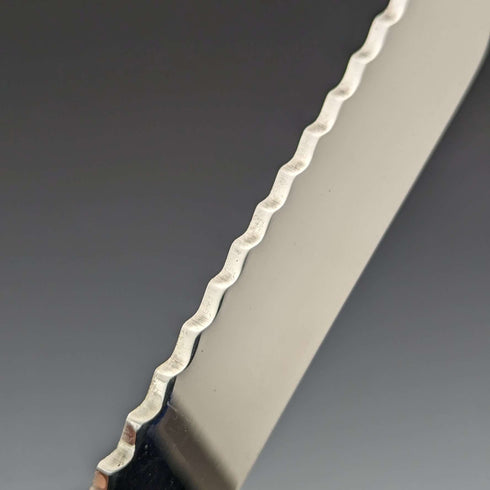 1967 British Vintage Sterling Silver Handle Bread Knife Harrison Brothers